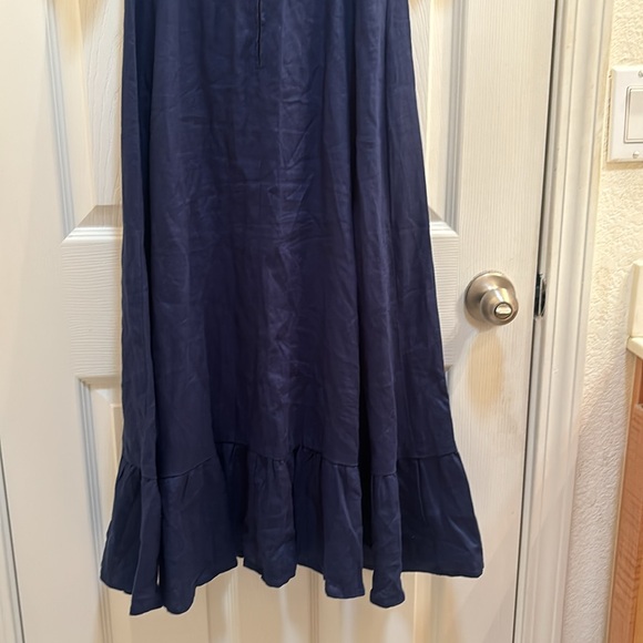 Reformation Danube linen puff sleeve maxi, side slit comfortable cool linen NWT - Picture 9 of 16